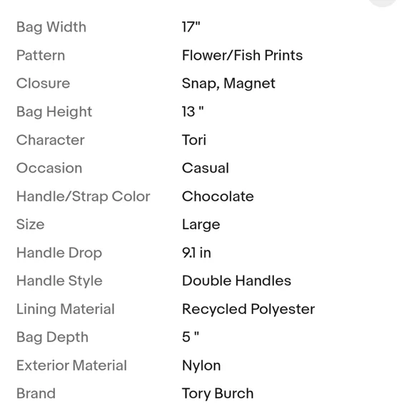 BRAND NEW Tory Burch Extra Large ELLA Pisces Tote - Picture 6 of 12